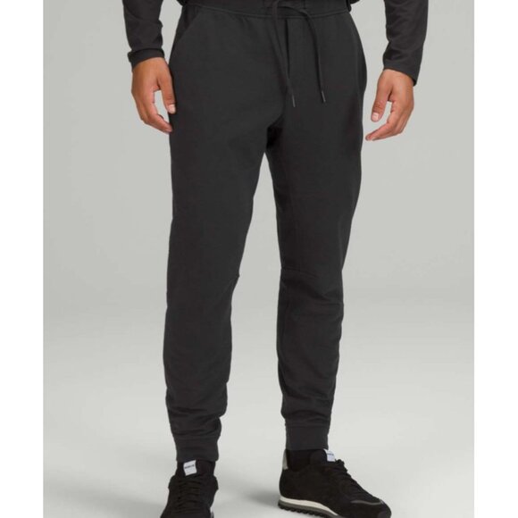 Lululemon Mens City Sweat Jogger Pants Size S Black Drawstring Waist Cotton Blen - Picture 1 of 6